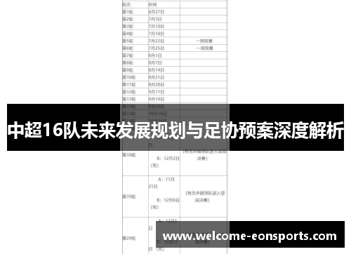 中超16队未来发展规划与足协预案深度解析