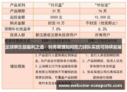 足球俱乐部盈利之道：财务管理如何助力球队实现可持续发展